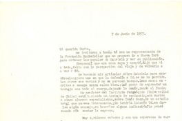 [Carta] 1957 jun. 7, [Santiago, Chile] [a] Doris Dana, [New York]