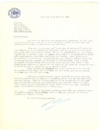 [Carta] 1953 abr. 18, Santiago, Chile [a] Doris Dana, [New York]