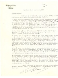 [Carta] 1955 nov. 21, Santiago, Chile [a] Doris Dana, [New York]
