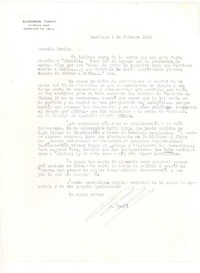 [Carta] 1955 feb. 4, Santiago, Chile [a] Doris Dana, [New York]