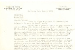 [Carta] 1955 feb 21, Santiago, Chile [a] Doris Dana, [New York]