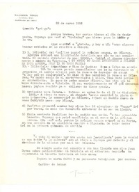 [Carta] 1956 mar.22, Santiago, Chile [a] Doris Dana, [New York]