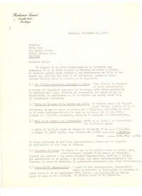 [Carta] 1957 nov. 26, Santiago, Chile [a] Doris Dana, [New York]