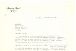 [Carta] 1957 nov. 26, Santiago, Chile [a] Doris Dana, [New York]