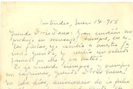 [Carta] 1958 ene. 14, Montevideo, Uruguay [a] Doris Dana, [New York]