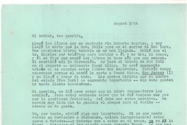 [Carta] [1960] ago. 10, [New York] [a] Esther de Cáceres, [Montevideo]