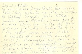 [Carta] [1960?] sep. 8, Montevideo, Uruguay [a] Doris Dana, [New York]
