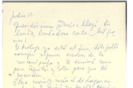 [Carta] [1962?] jul.11 [Montevideo, Uruguay] [a] Doris Dana, [New York]