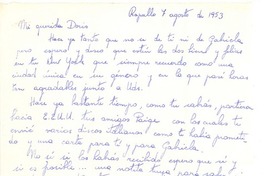 [Carta] 1953 ago. 7, Rapallo, [Italia] [a] Doris Dana, [New York]