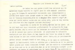[Carta] 1954 feb. 1, Rapallo, [Italia] [a] Doris Dana, [New York]