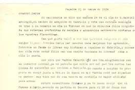 [Carta] 1954 mar. 23, Rapallo, [Italia] [a] Doris Dana, [New York]