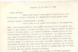 [Carta] 1954 abr. 23, Rapallo, [Italia] [a] Doris Dana, [New York]