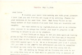 [Carta] 1954 may. 23, Rapallo, [Italia] [a] Doris Dana, [New York]