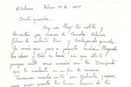 [Carta] 1955 feb. 19, New Orleans [a] Doris Dana, [New York]