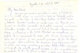 [Carta] 1955 abr. 3, Rapallo, [Italia] [a] Doris Dana, [New York]