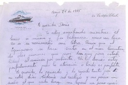 [Carta] 1955 mar. 21, [abordo del "Cristoforo Colombo"] [a] Doris Dana, [New York]