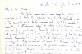 [Carta] 1955 sep. 15, Rapallo, [Italia] [a] Doris Dana, [New York]