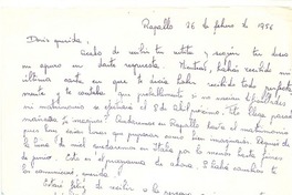 [Carta] 1956 feb. 26, Rapallo, [Italia] [a] Doris Dana, [New York]