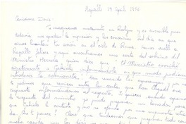 [Carta] 1956 apr. 19, Rapallo, [Italia] [a] Doris Dana, [New York]