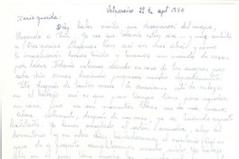 [Carta] 1956 sep. 22, Valparaíso, Chile [a] Doris Dana, [New York]