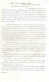 [Discurso] Carta para las Victorias Regias