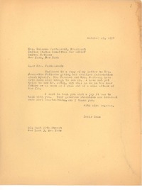 [Carta] 1957 oct. 19, New York [a] Doris Dana, New York