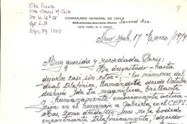 [Carta] 1979 ene. 17, New York [a] Doris Dana, New York