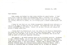 [Carta] 1981 oct. 27, New York [a] Gastón von dem Bussche, Santiago, [Chile]