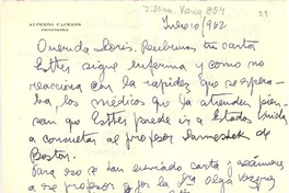 [Carta] 1962, jul. 10 [Montevideo, Uruguay] [al] Doris Dana, [New YorK]