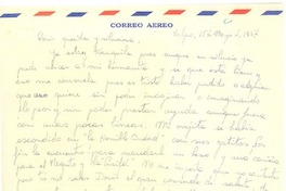 [Carta] 1957, may. 15, Valparaíso, Chile [a] Doris Dana, [New York]