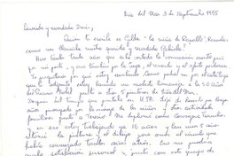 [Carta] 1995, sep. 3, Viña del Mar, Chile [a] Doris Dana, [New York]