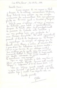 [Carta] 1995, oct. 4, Viña del Mar, Chile [a] Doris Dana, [New York]