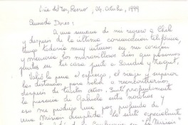 [Carta] 1995, oct. 4, Viña del Mar, Chile [a] Doris Dana, [New York]
