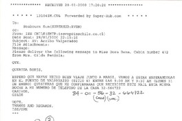 [Carta electrónica] 2000, ene. 28, Valparaíso, Chile [a] Doris Dana