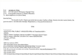 [Carta electrónica] 2000, oct. 17, Valparaíso, Chile [a] Doris Dana