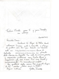 [Tarjeta] 2003, [diciembre], Viña del Mar, Chile [a] Doris Dana, [Florida]