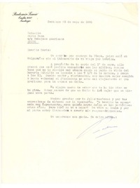[Carta] 1961, may. 25, Santiago, Chile [a] Doris Dana, [New York]