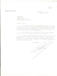 [Carta] 1967, ene. 9, Washington, D. C. [a] Doris Dana, New York