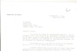 [Carta] 1967, ene. 9, Washington, D. C. [a] Doris Dana, New York