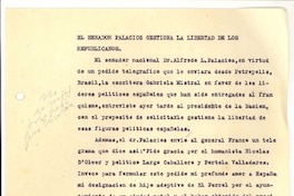 El Senador Palacios Gestiona la libertad de los Republicanos