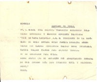 [Carta], [c.1940], [Santiago de Chile] [a] Ministerio de Relaciones Exteriores Y Comercio [Chile]