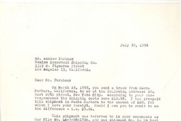 [Carta] 1958, jul. 30, New York [a] Andrew Furchank, Los Angeles, California