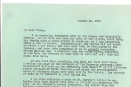 [Carta], 1961 aug. 30, New York [a] Palma Guillén, [México]