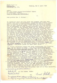 [Carta], 1954 apr. 8, Hamburg, Alemania [a] Gabriela Mistral
