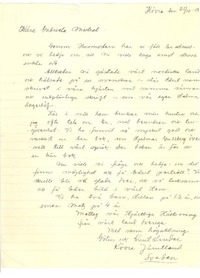 [Carta], 1948 oct. 25, Kövia Yämtland, Suecia [a] Gabriela Mistral