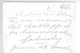 [Carta] 1929, junio, Vaucluse, Bédarrides, Francia [a] Andrés Hiriarte