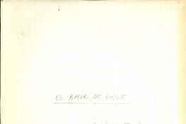 El amor de Chile