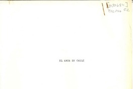 El amor de Chile
