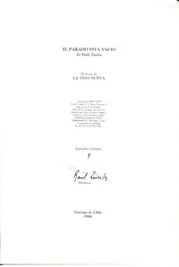 El paraíso está vacío : prólogo de la vida nueva