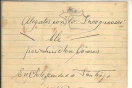 Alegatos contra lo incognoscible